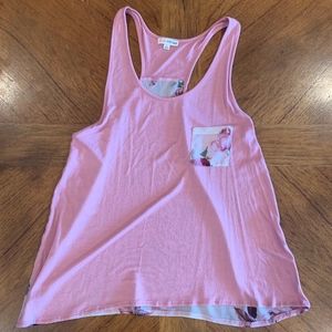 Floral and pink/blush tank top
